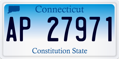 CT license plate AP27971