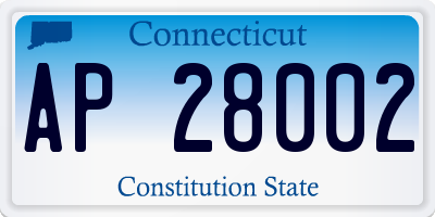 CT license plate AP28002