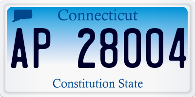 CT license plate AP28004