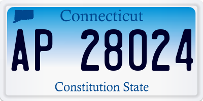 CT license plate AP28024