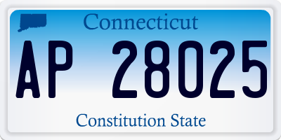 CT license plate AP28025