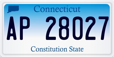 CT license plate AP28027