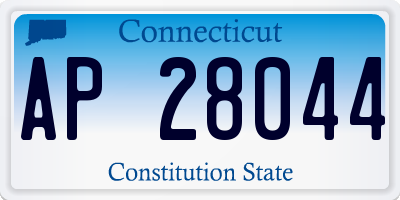 CT license plate AP28044
