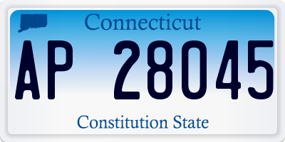 CT license plate AP28045