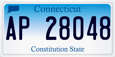 CT license plate AP28048