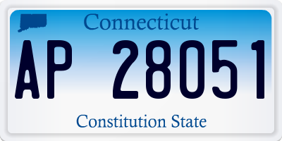 CT license plate AP28051