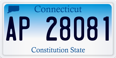 CT license plate AP28081
