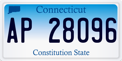 CT license plate AP28096
