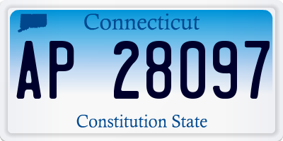 CT license plate AP28097