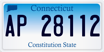CT license plate AP28112
