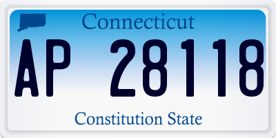 CT license plate AP28118