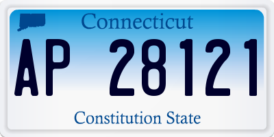 CT license plate AP28121