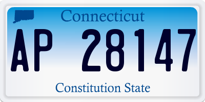 CT license plate AP28147