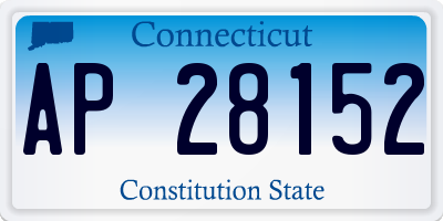 CT license plate AP28152