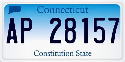 CT license plate AP28157