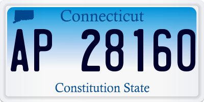 CT license plate AP28160