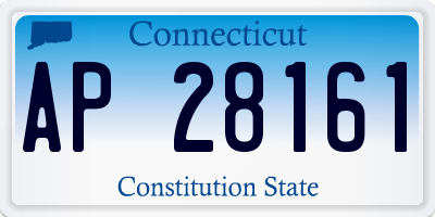 CT license plate AP28161