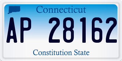 CT license plate AP28162