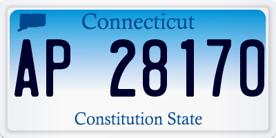 CT license plate AP28170