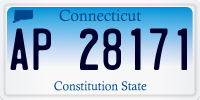 CT license plate AP28171
