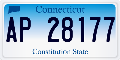 CT license plate AP28177