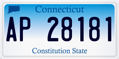 CT license plate AP28181