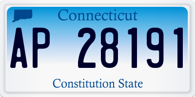 CT license plate AP28191