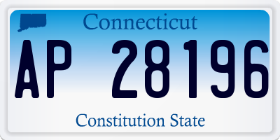 CT license plate AP28196