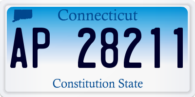 CT license plate AP28211