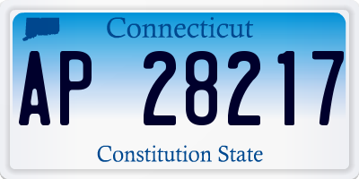 CT license plate AP28217
