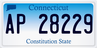 CT license plate AP28229