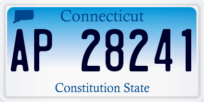 CT license plate AP28241