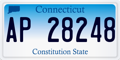 CT license plate AP28248