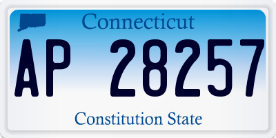 CT license plate AP28257