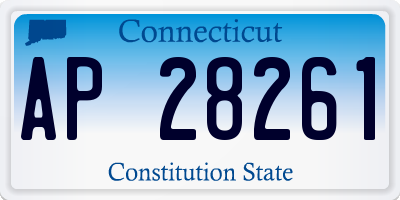 CT license plate AP28261