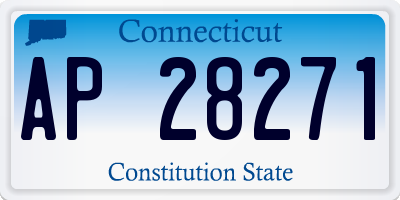 CT license plate AP28271