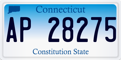 CT license plate AP28275
