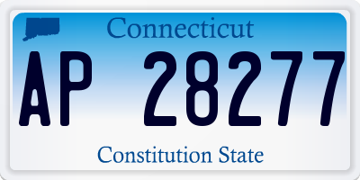 CT license plate AP28277
