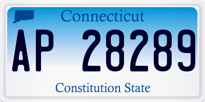 CT license plate AP28289