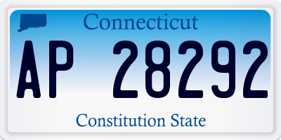 CT license plate AP28292