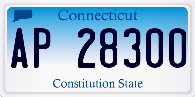 CT license plate AP28300