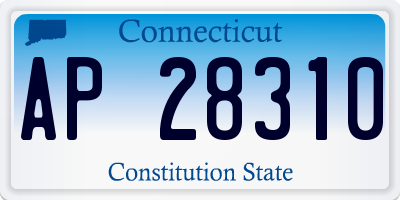 CT license plate AP28310