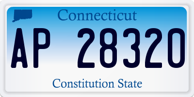 CT license plate AP28320