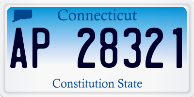 CT license plate AP28321