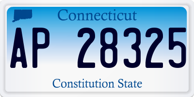 CT license plate AP28325
