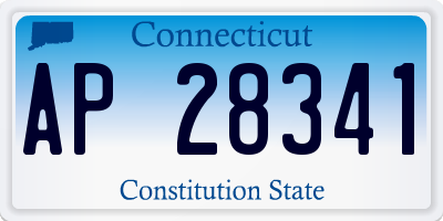 CT license plate AP28341