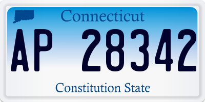 CT license plate AP28342