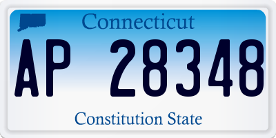 CT license plate AP28348