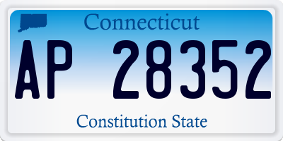 CT license plate AP28352