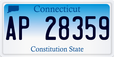 CT license plate AP28359